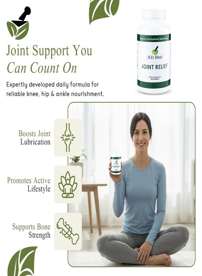 M.D. Blend M.D. Joint - Experts Formulated Supplement - Joint Supplements for Women & Men, Knees, HIPS, Ankles, Collagen, Hydrolyzed, Glucosamine Chondroitin MSM, BioPerine, Turmeric - 120 Capsules (Pack of 1) - Image 2